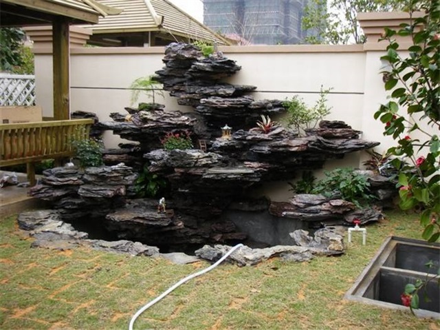 大连庭院鱼池过滤池改造